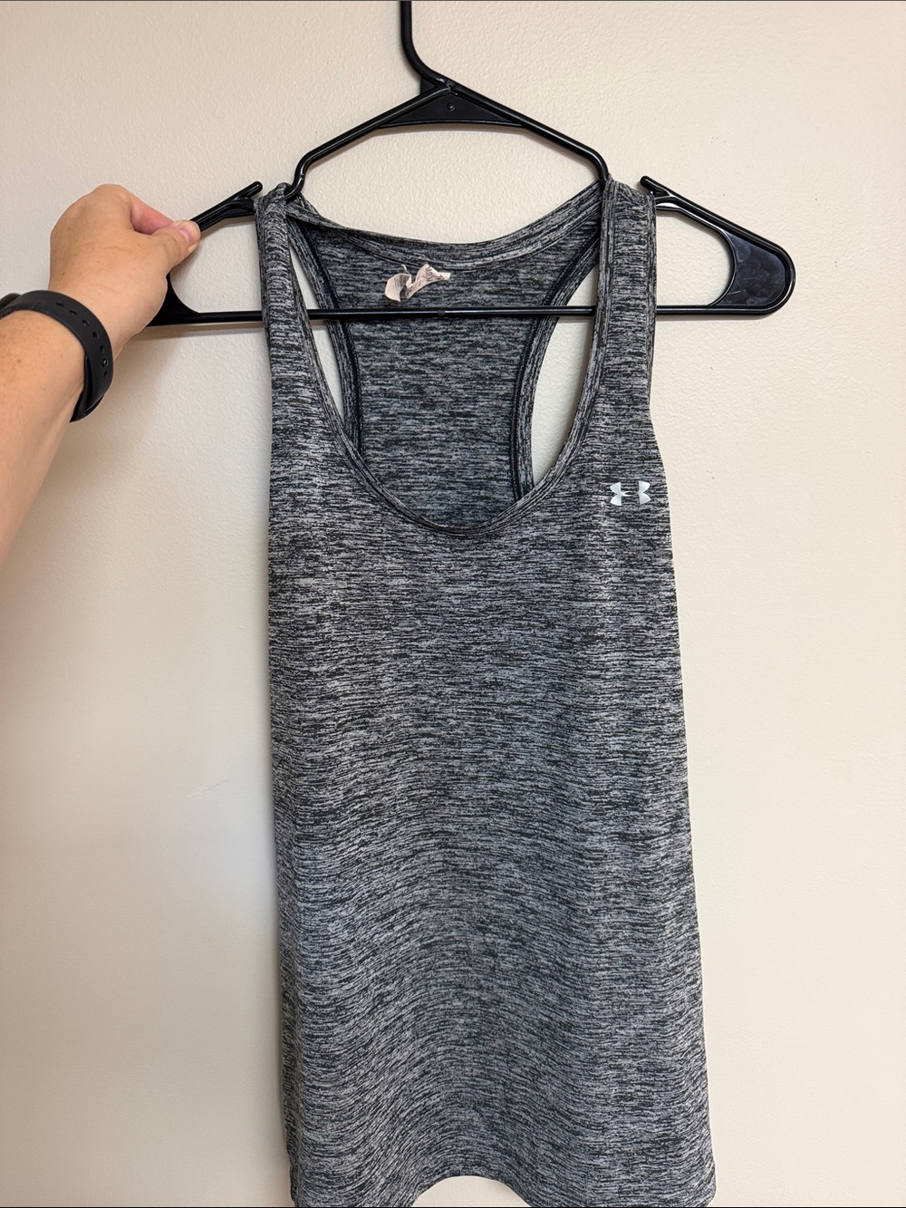Under Armour Women's Charcoal Heather Racerback Tank Top size M